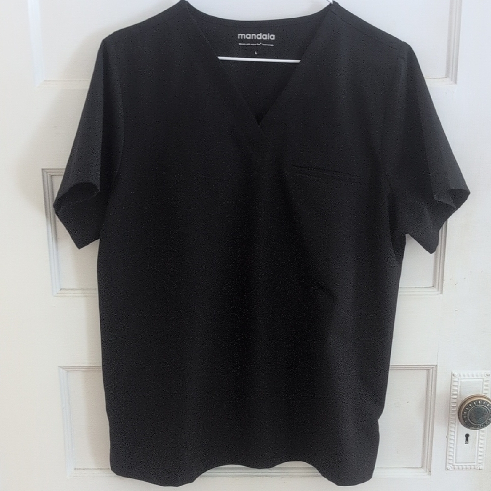 Mandala One Pocket Womens Scrub Top